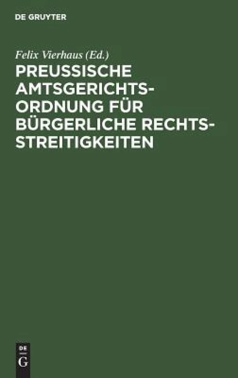 Preußische Amtsgerichtsordnung für bürgerliche Rechtsstreitigkeiten