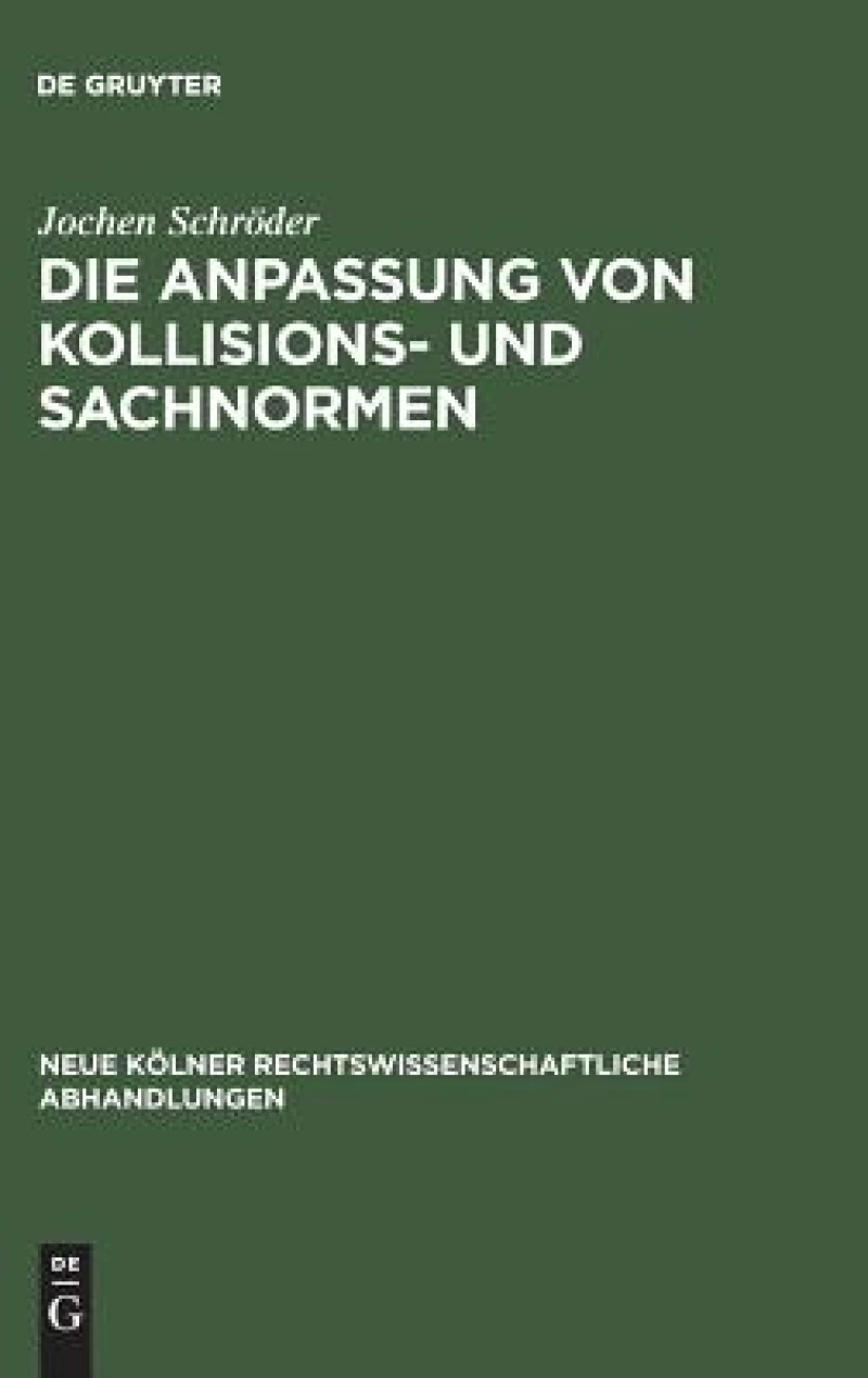 Anpassung von Kollisions- und Sachnormen
