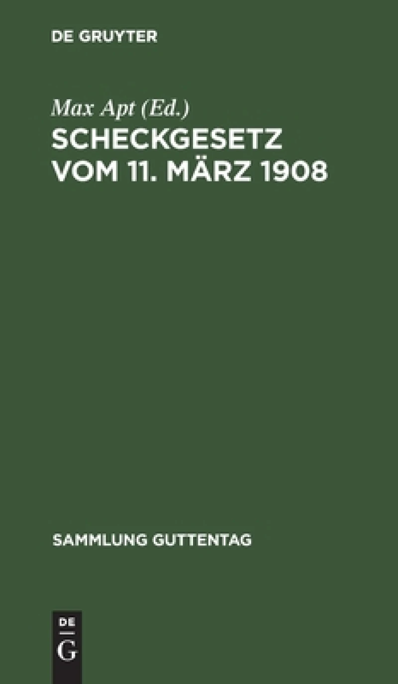Scheckgesetz vom 11. März 1908