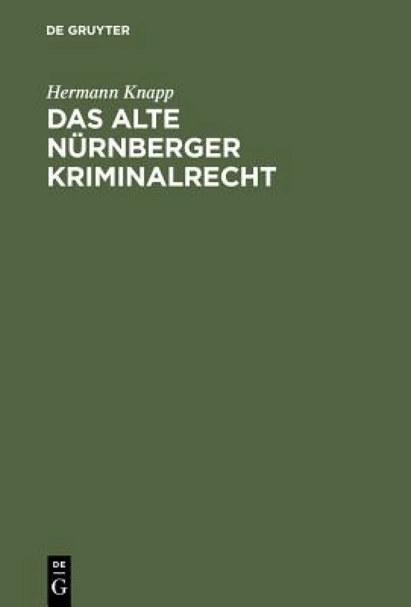 alte Nürnberger Kriminalrecht