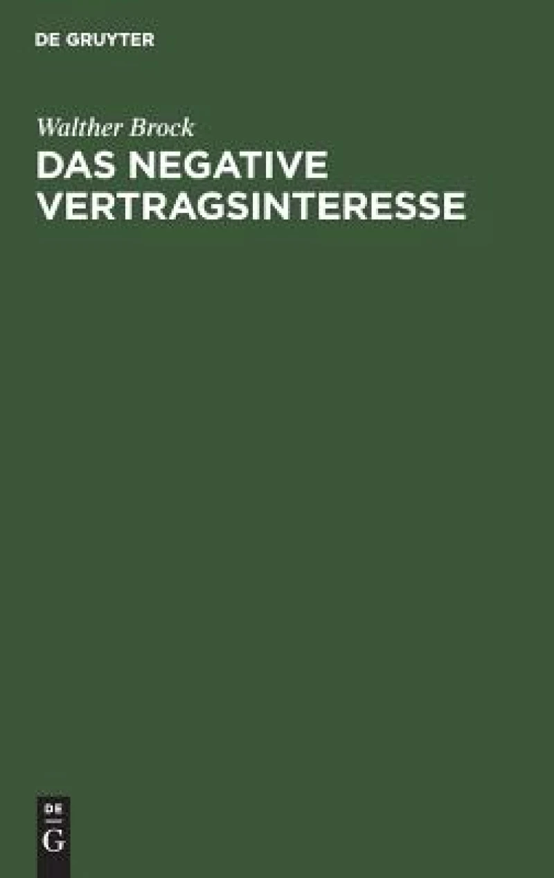 negative Vertragsinteresse