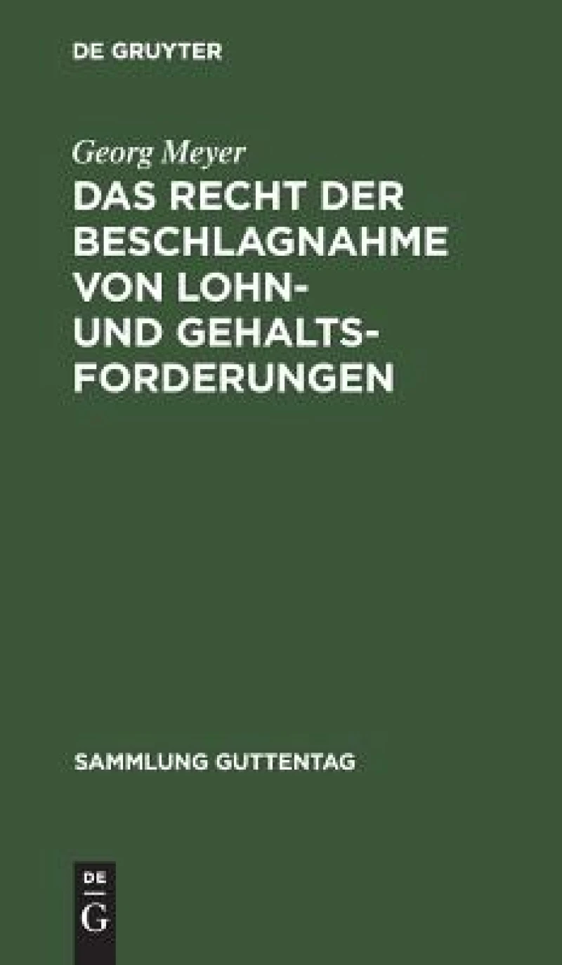 Recht der Beschlagnahme von Lohn- und Gehaltsforderungen