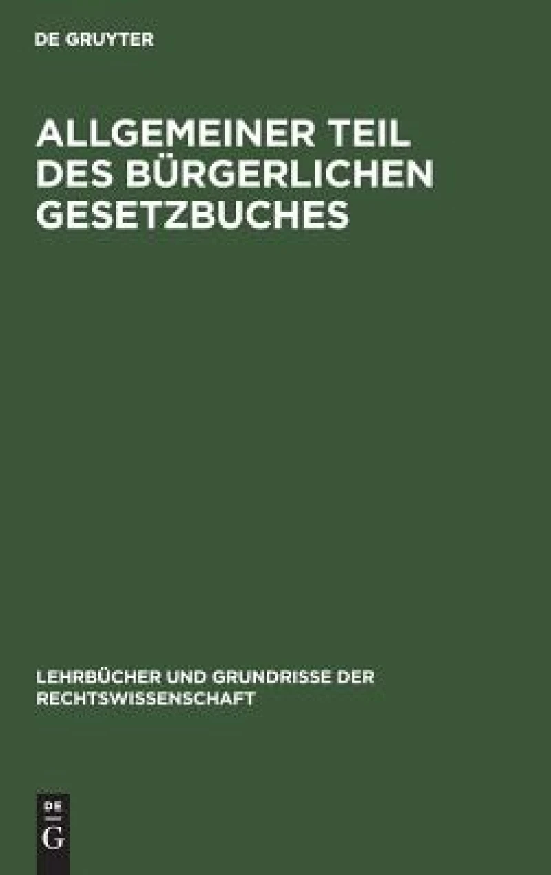 Allgemeiner Teil des Bürgerlichen Gesetzbuches