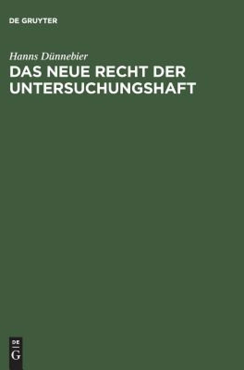 neue Recht der Untersuchungshaft