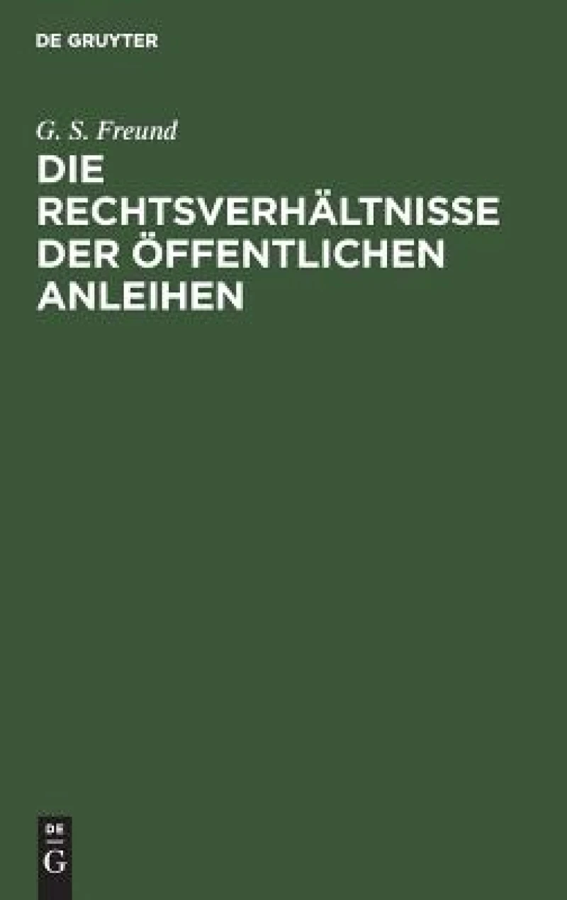Rechtsverhältnisse der Öffentlichen Anleihen