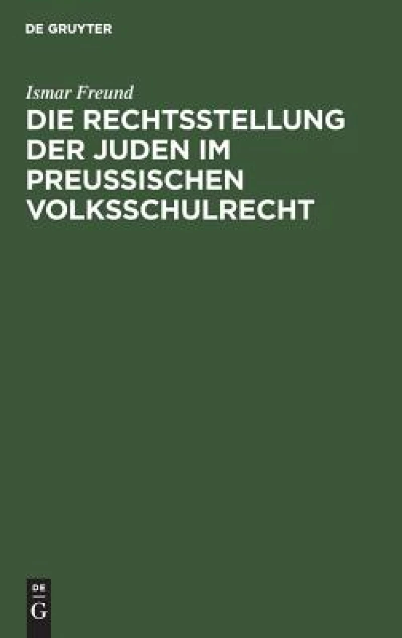 Rechtsstellung der Juden im preußischen Volksschulrecht