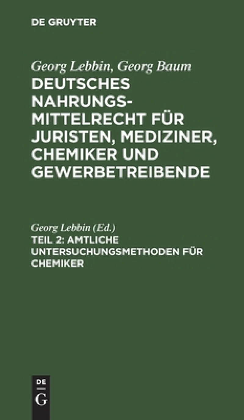 Amtliche Untersuchungsmethoden für Chemiker