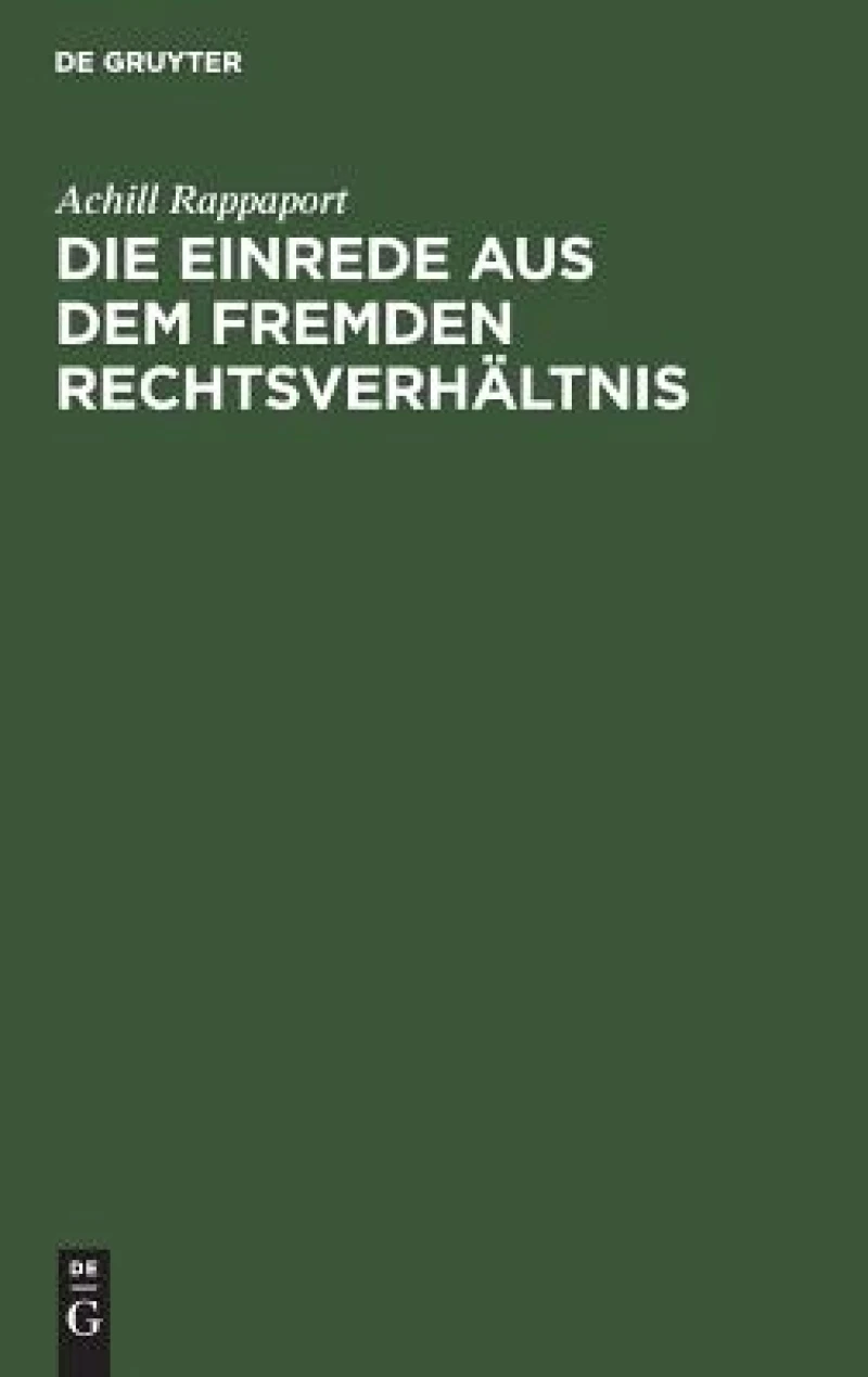 Einrede aus dem fremden Rechtsverhältnis