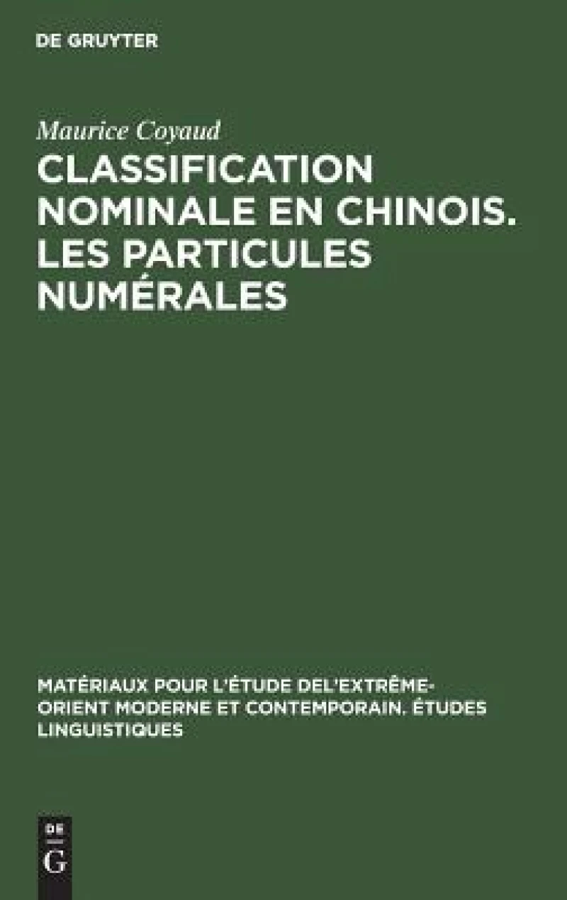 Classification nominale en chinois. Les particules numérales