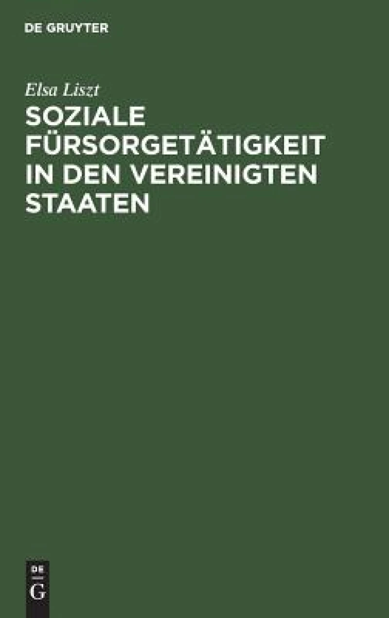 Soziale Fürsorgetätigkeit in den Vereinigten Staaten