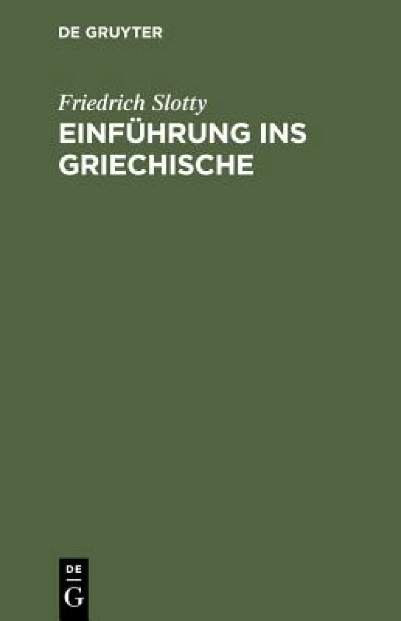 Einführung Ins Griechische