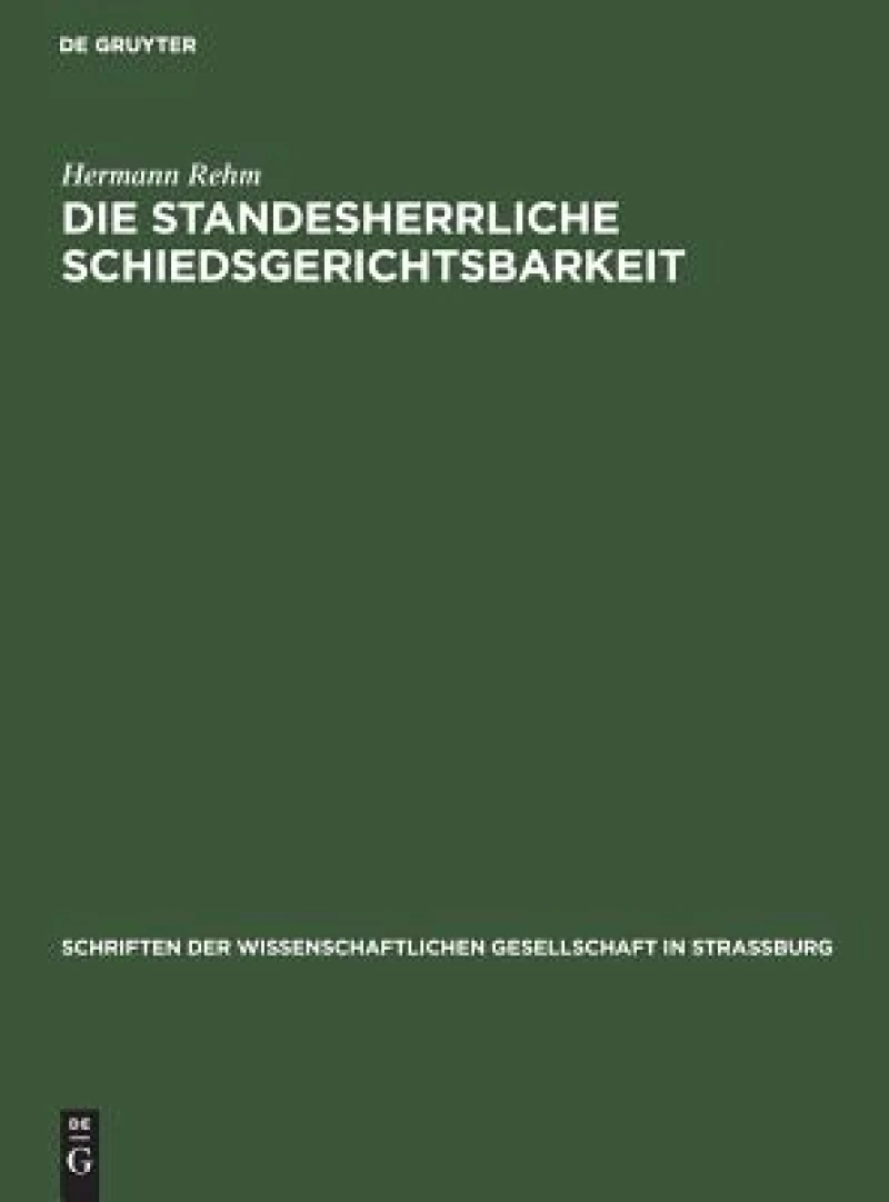 standesherrliche Schiedsgerichtsbarkeit