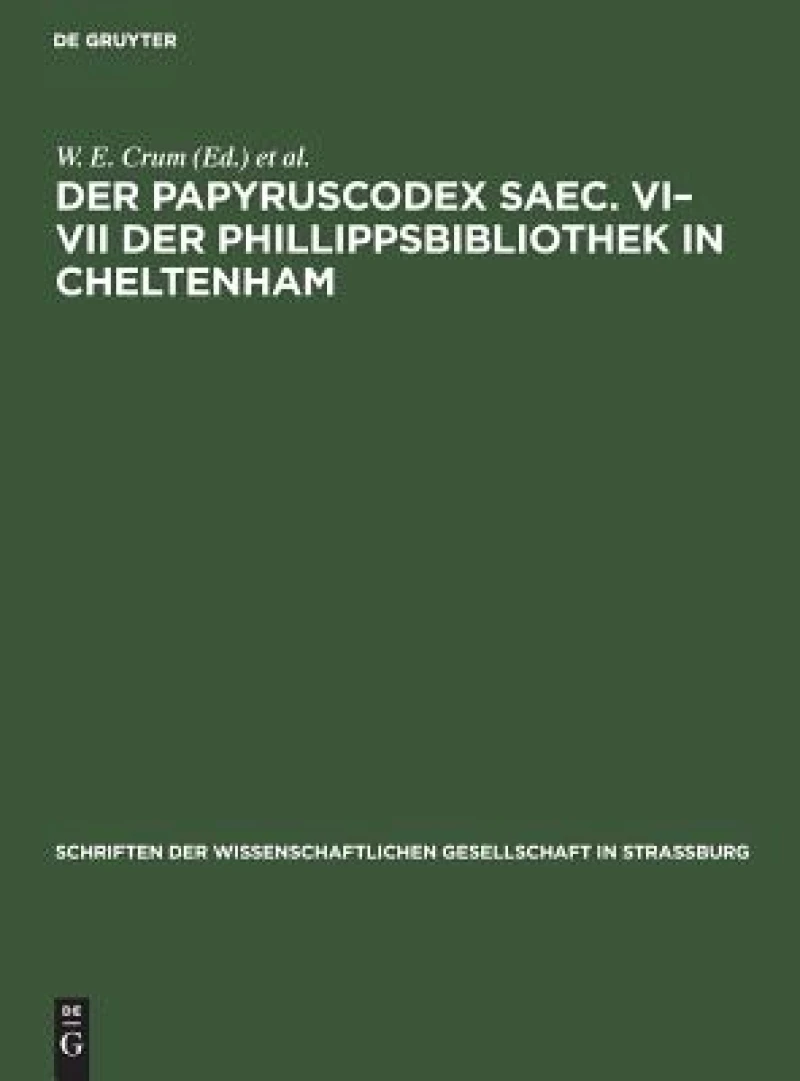 Papyruscodex saec. VI–VII der Phillippsbibliothek in Cheltenham
