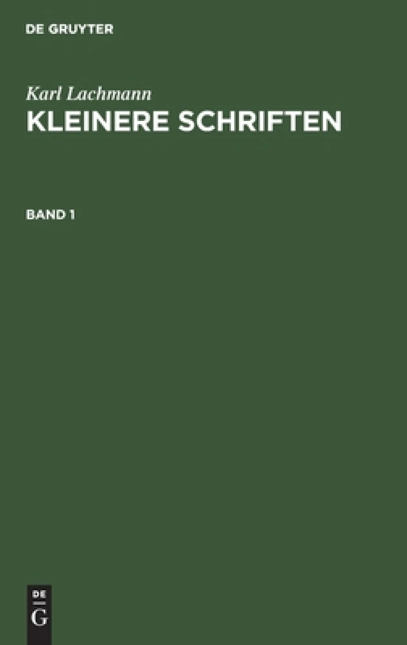 Kleinere Schriften. Band 1