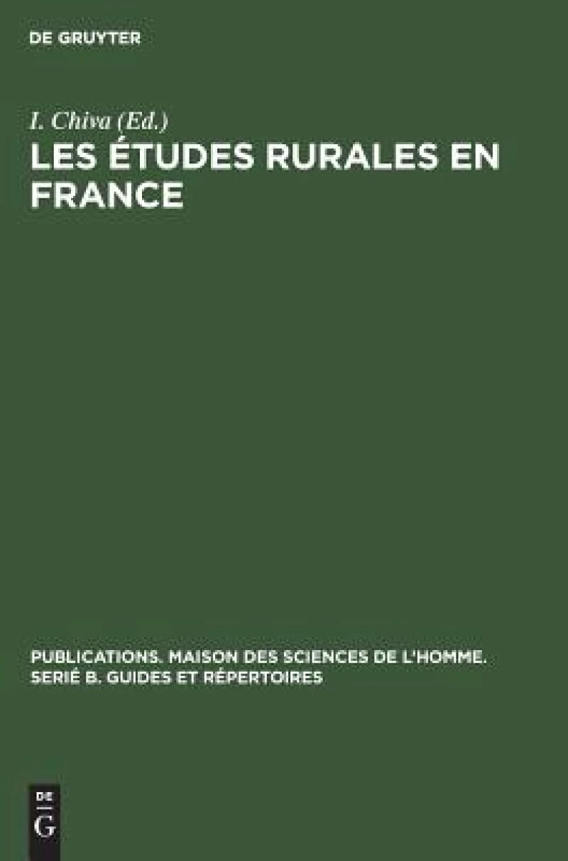 Les Études Rurales En France