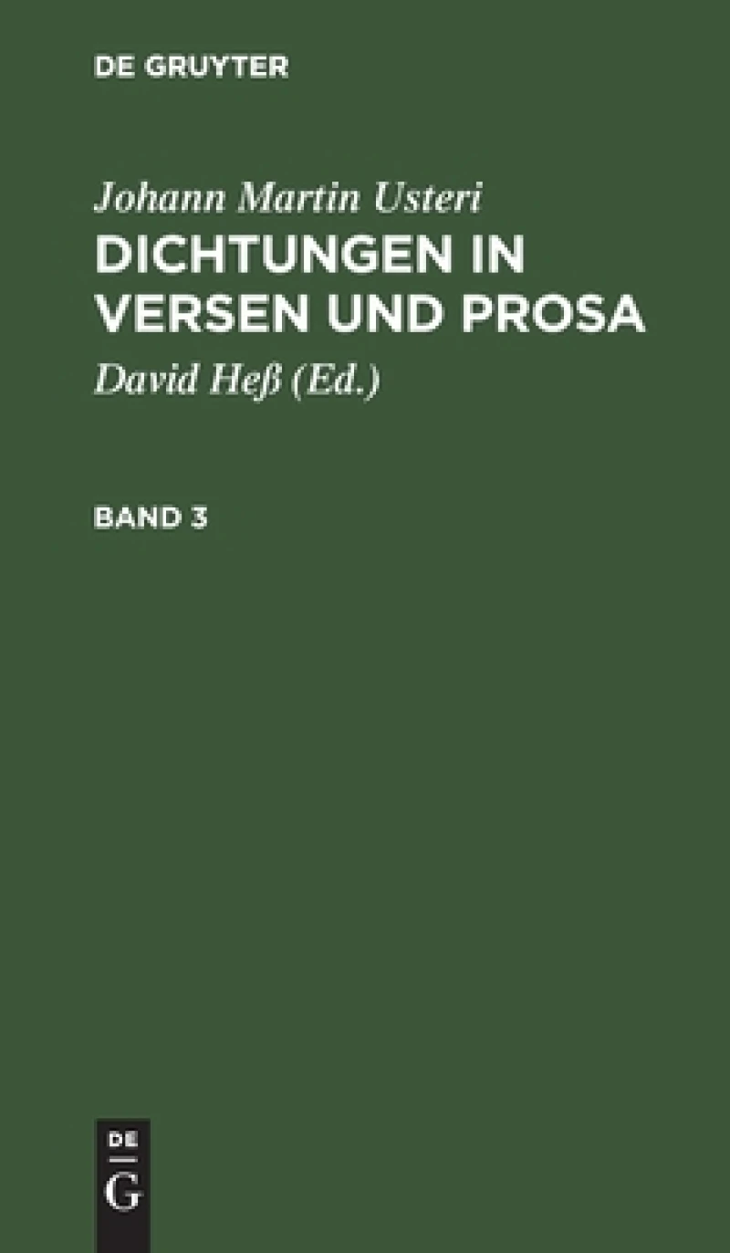 Dichtungen in Versen und Prosa. Band 3