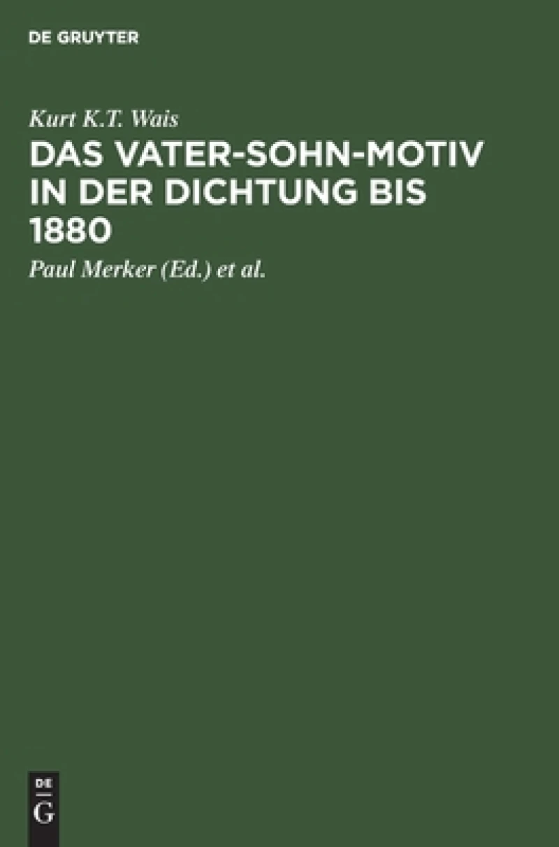 Vater-Sohn-Motiv in der Dichtung bis 1880