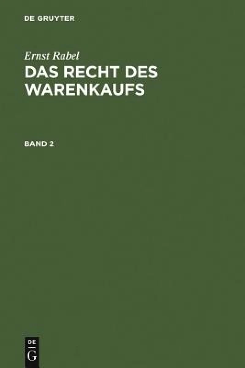 Recht des Warenkaufs. Band 2