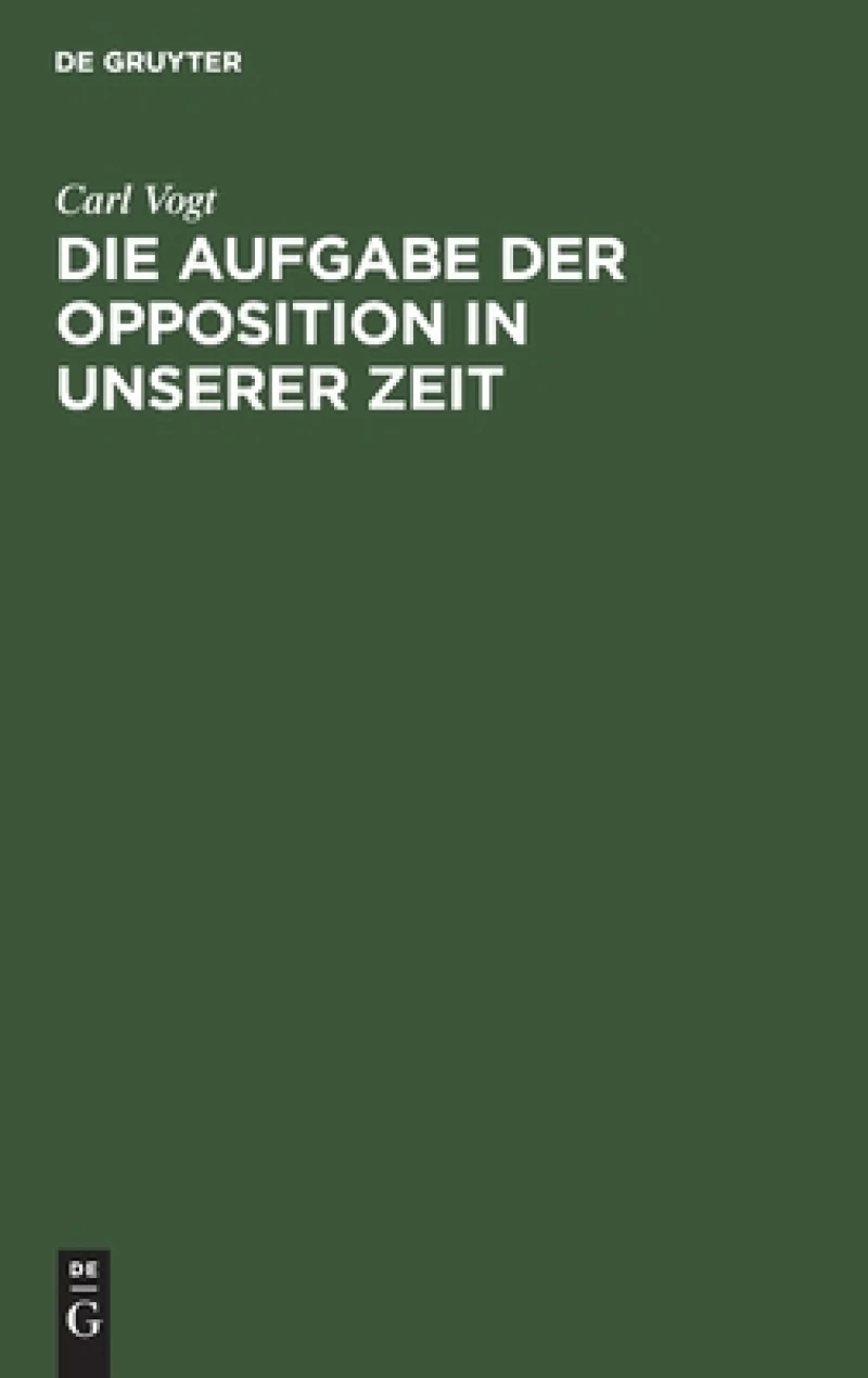 Aufgabe der Opposition in unserer Zeit