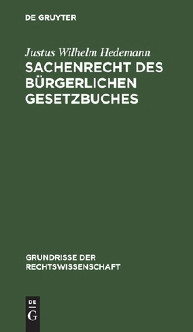 Sachenrecht des Bürgerlichen Gesetzbuches