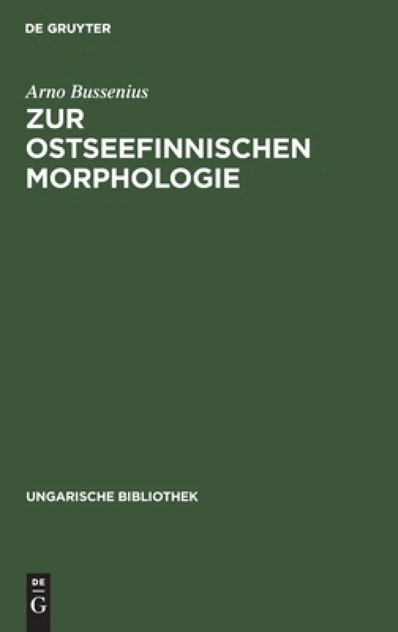 Zur Ostseefinnischen Morphologie