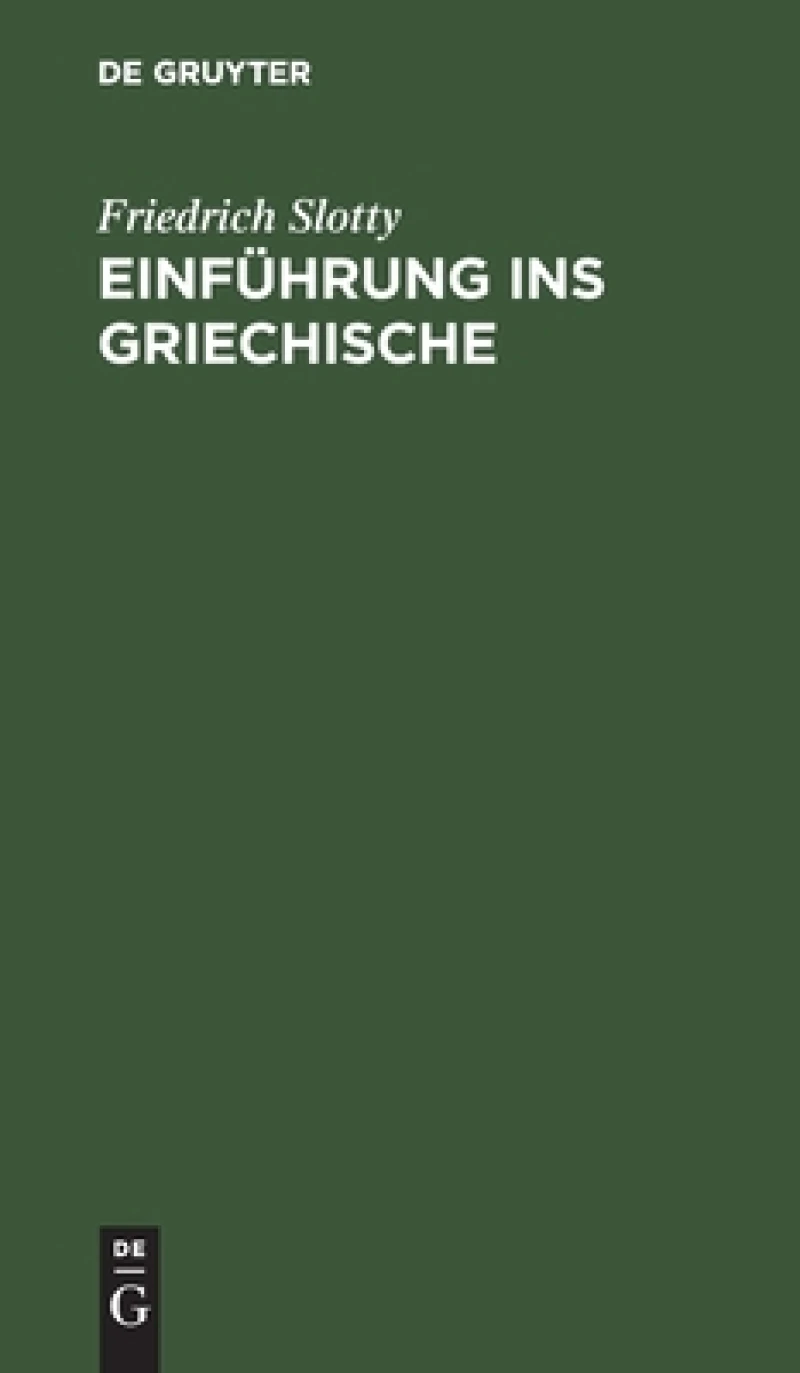 Einführung Ins Griechische