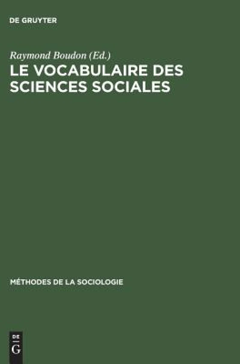 Le Vocabulaire Des Sciences Sociales