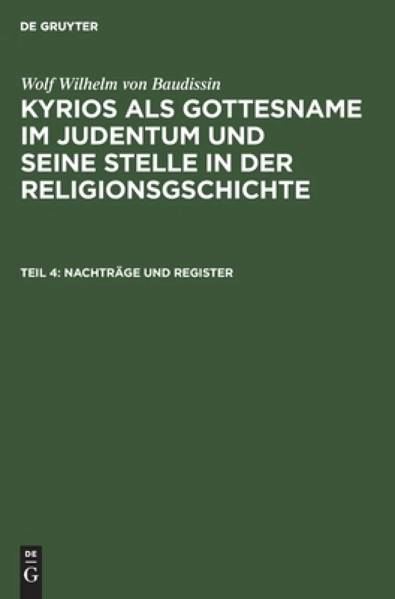 Nachträge Und Register