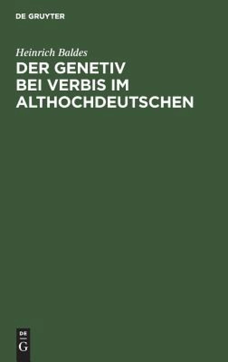 Genetiv bei verbis im Althochdeutschen