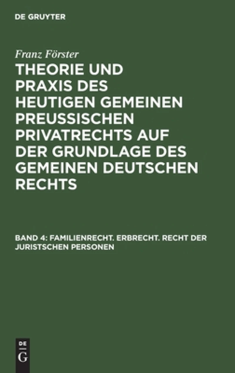 Familienrecht. Erbrecht. Recht der juristschen Personen