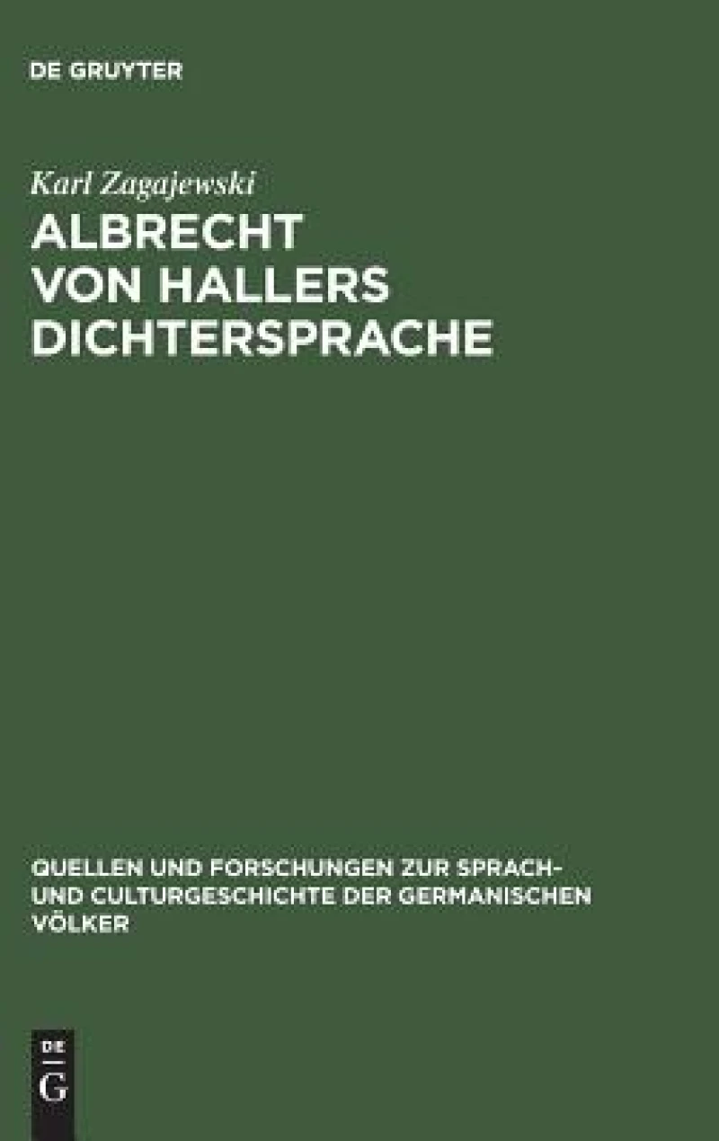 Albrecht Von Hallers Dichtersprache