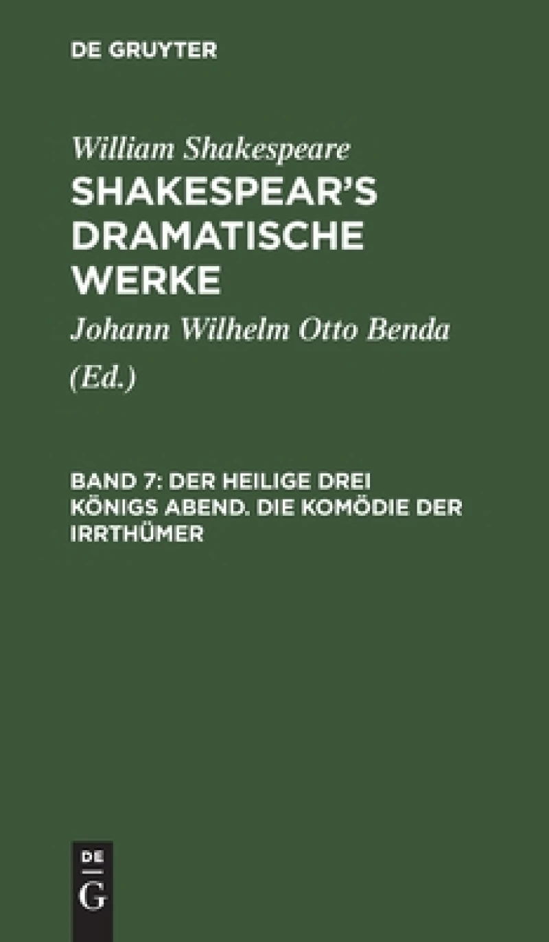 heilige drei Königs Abend. Die Komödie der Irrthümer