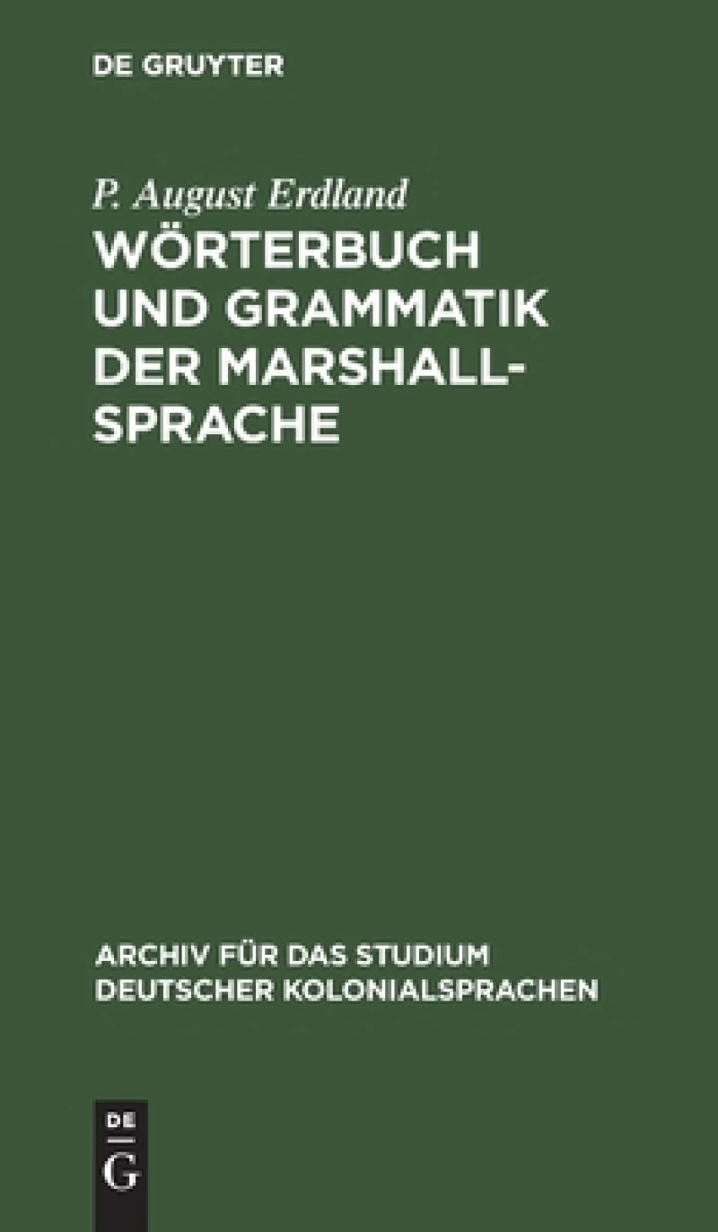 Wörterbuch Und Grammatik Der Marshall-sprache