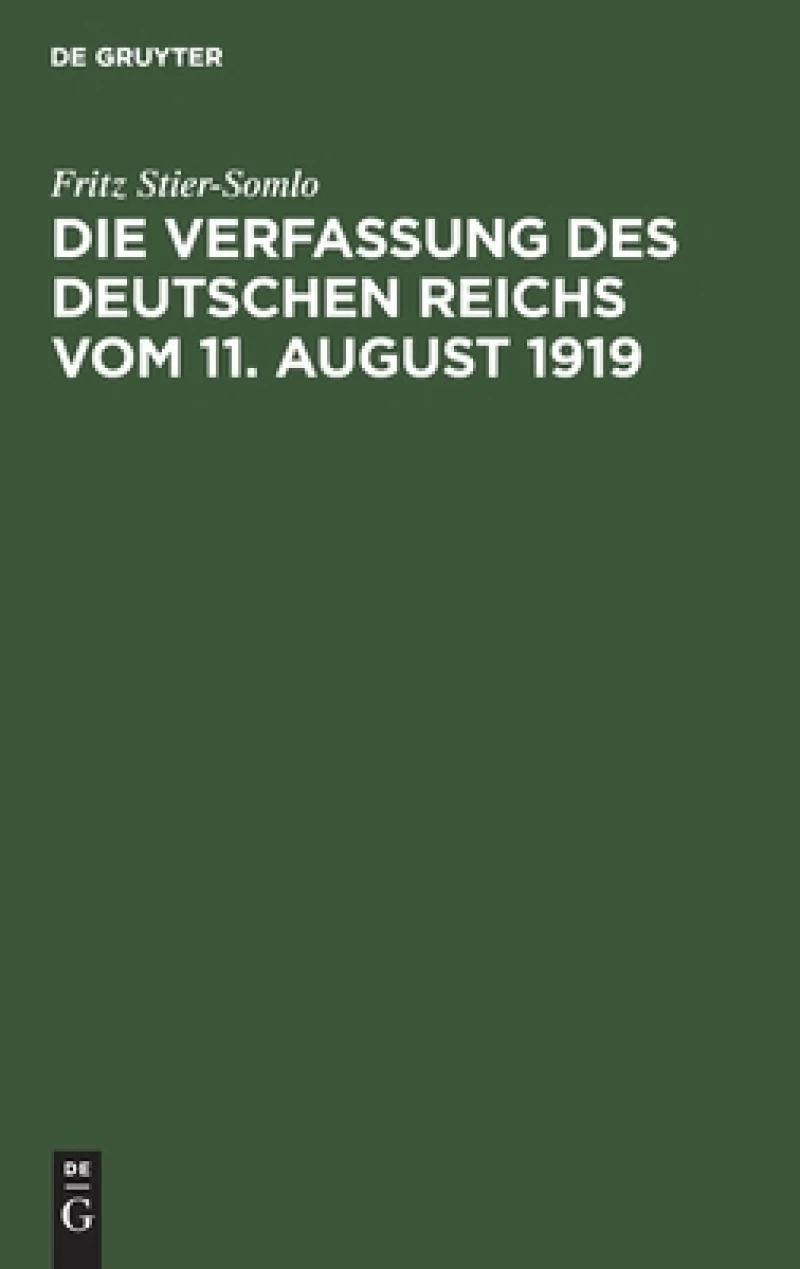 Verfassung des Deutschen Reichs vom 11. August 1919