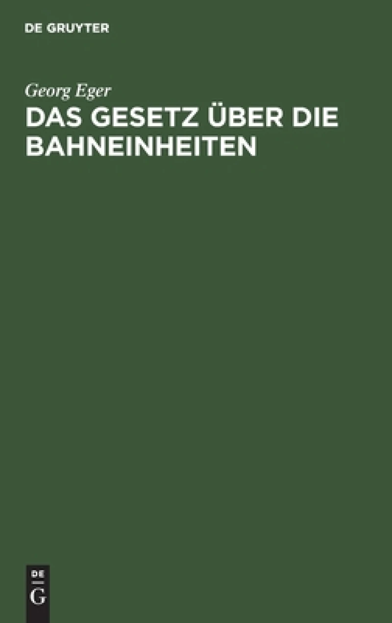 Gesetz über die Bahneinheiten