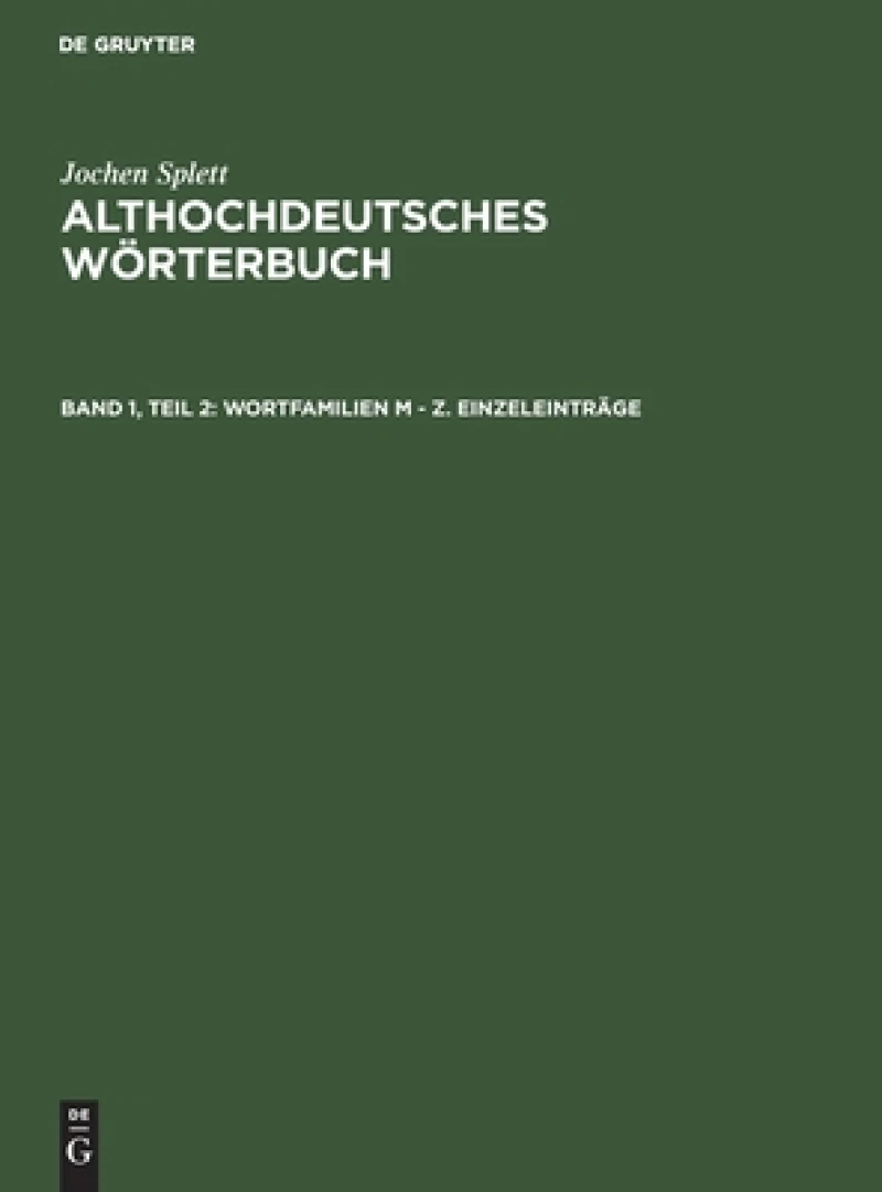 Wortfamilien M - Z. Einzeleinträge
