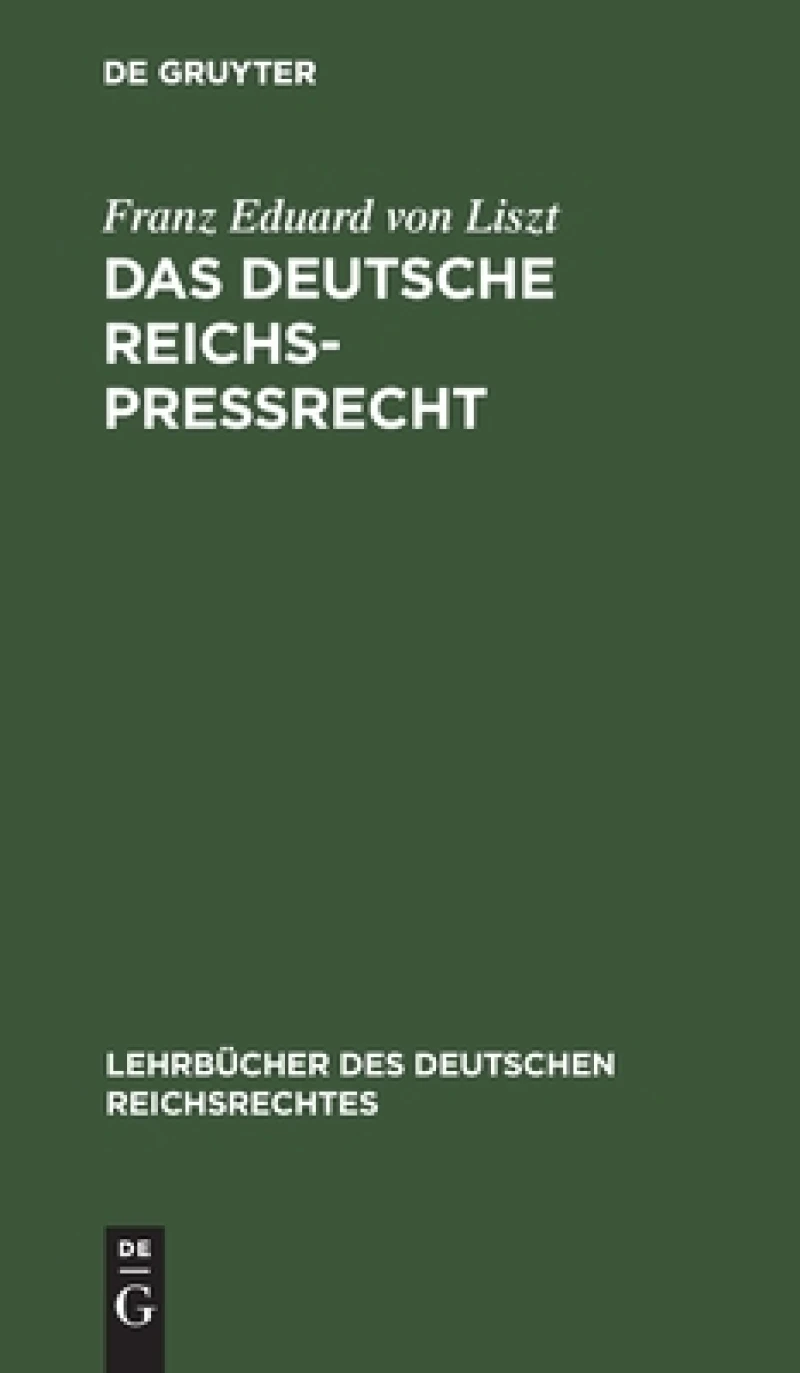 deutsche Reichs-Preßrecht