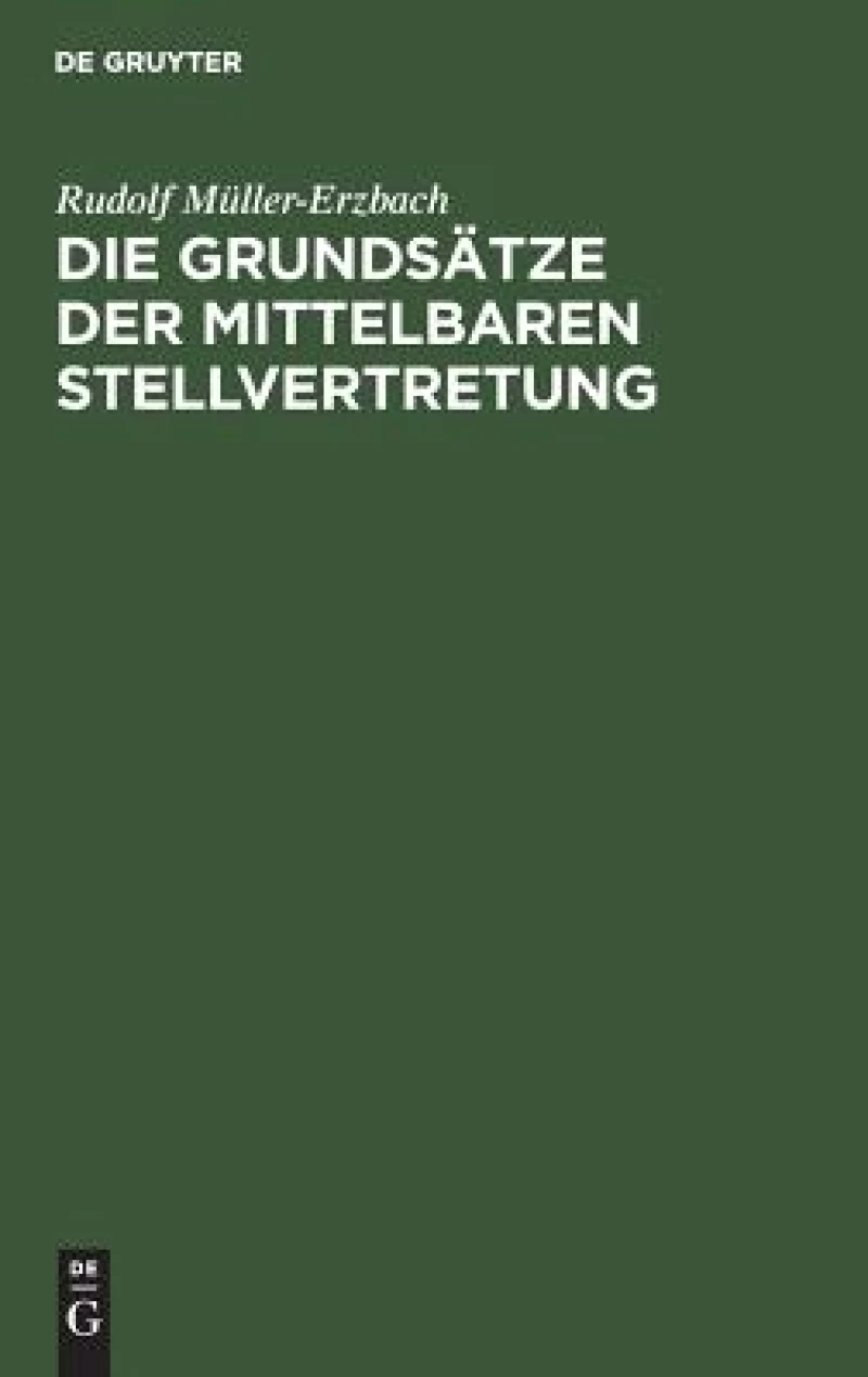 Grundsätze der mittelbaren Stellvertretung