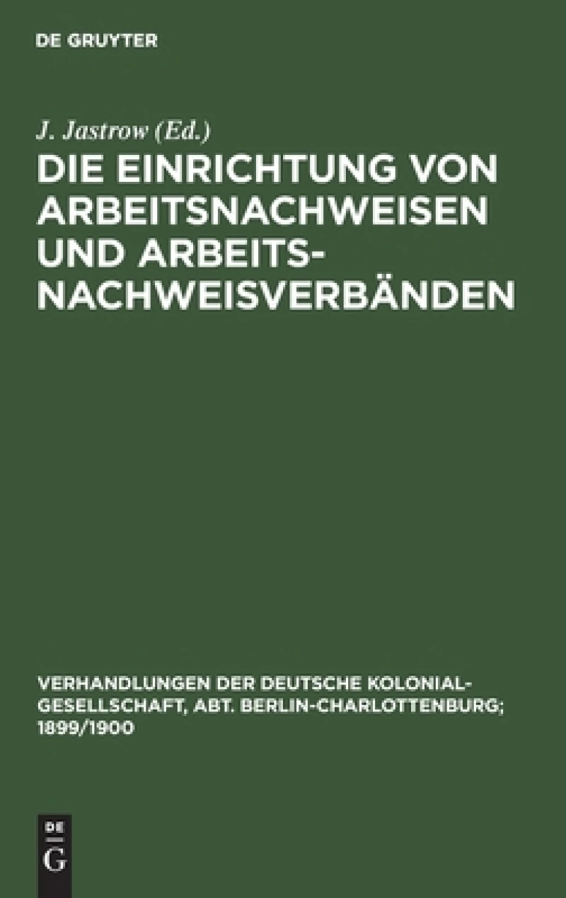 Einrichtung von Arbeitsnachweisen und Arbeitsnachweisverbänden