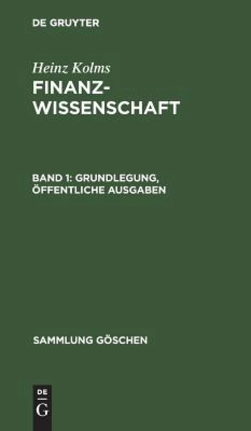 Grundlegung, öffentliche Ausgaben