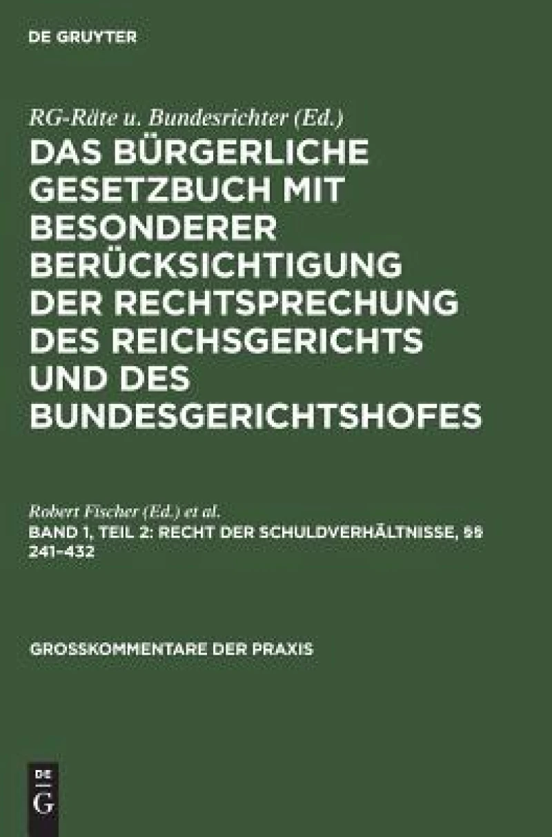 Recht der Schuldverhältnisse, §§ 241–432