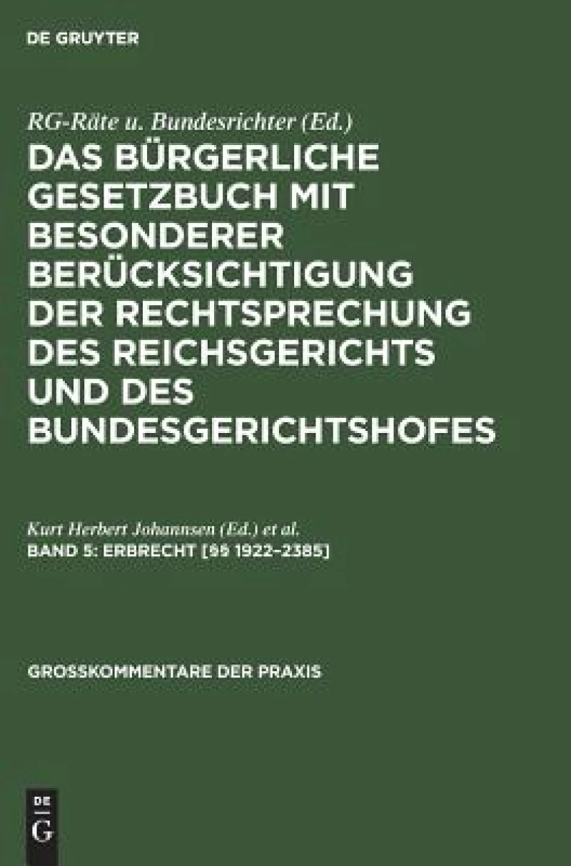 Erbrecht [§§ 1922–2385]