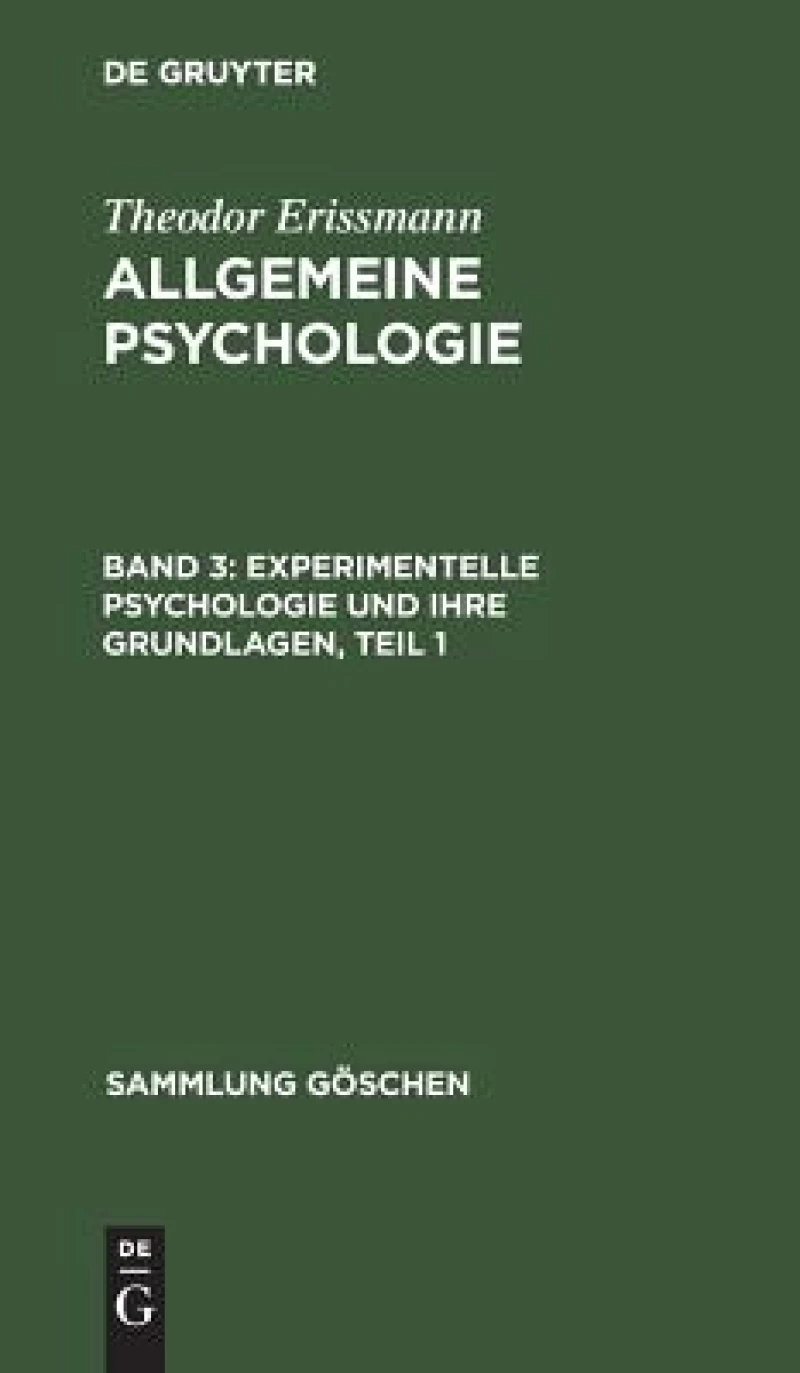 Experimentelle Psychologie und ihre Grundlagen, Teil 1
