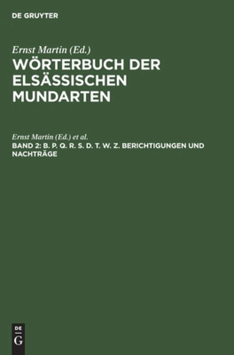 B. P. Q. R. S. D. T. W. Z. Berichtigungen und Nachträge