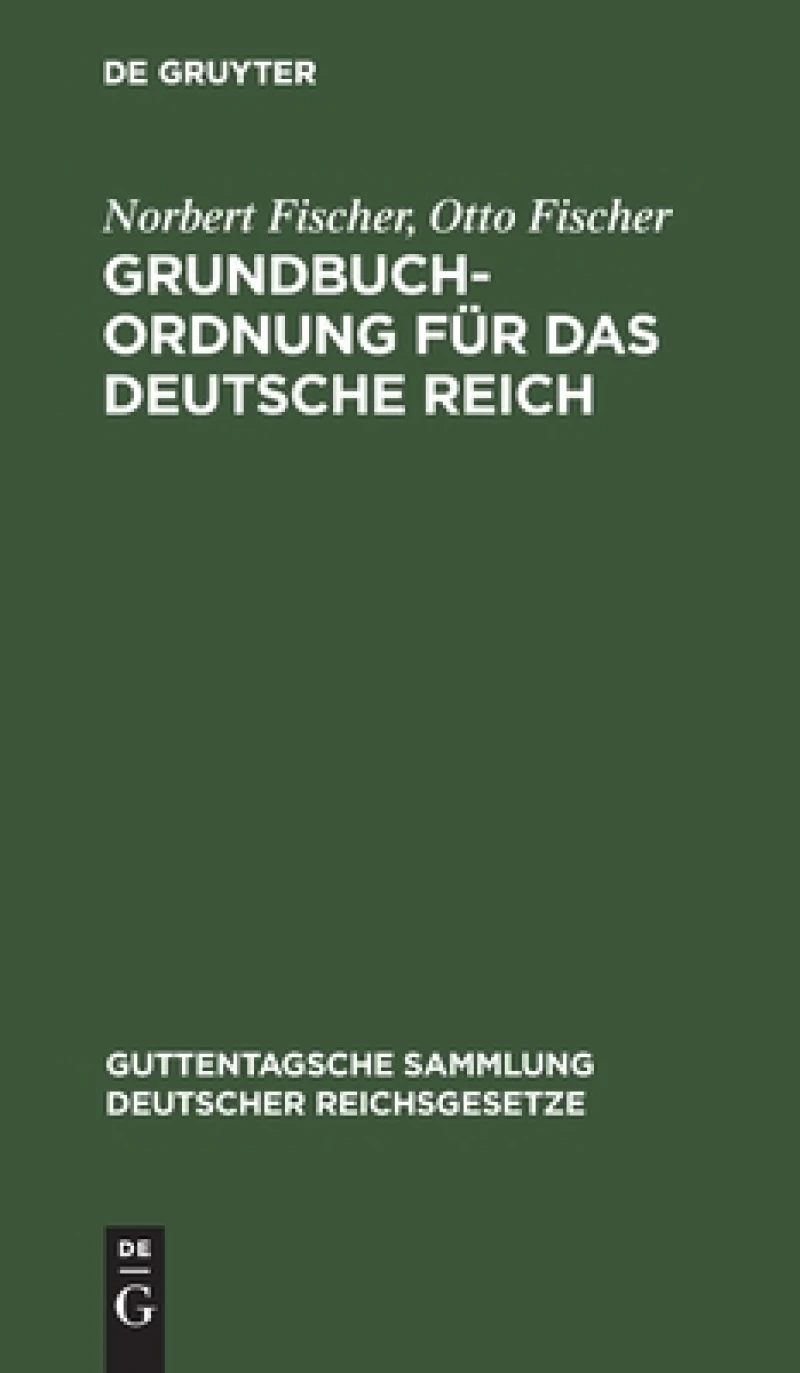 Grundbuchordnung für das Deutsche Reich