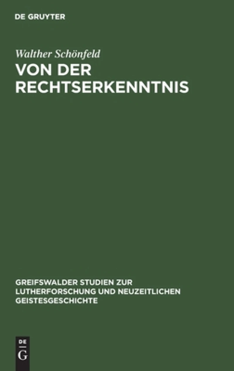 Von der Rechtserkenntnis