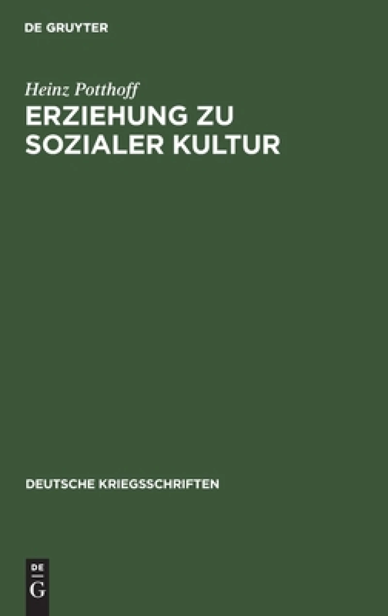 Erziehung zu sozialer Kultur
