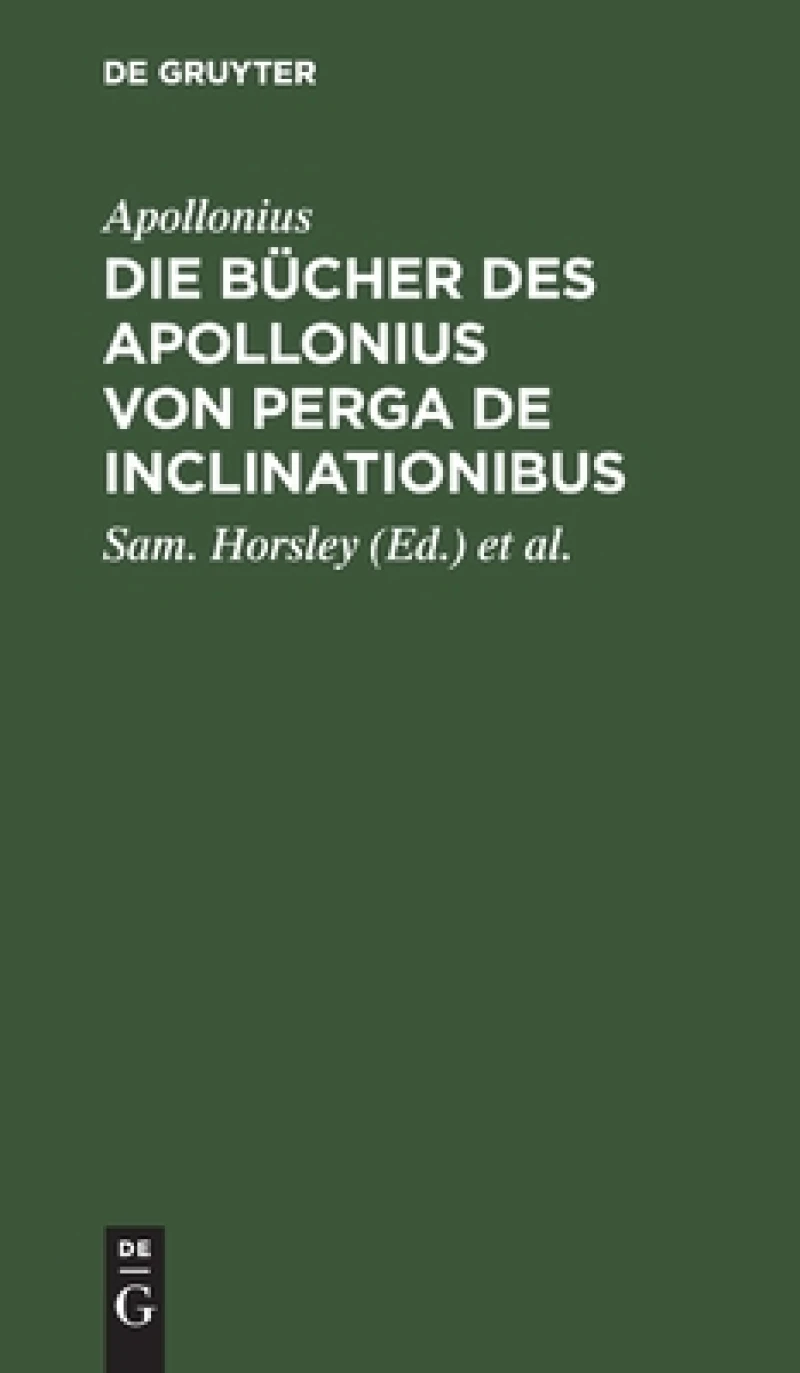 Bücher des Apollonius von Perga De Inclinationibus