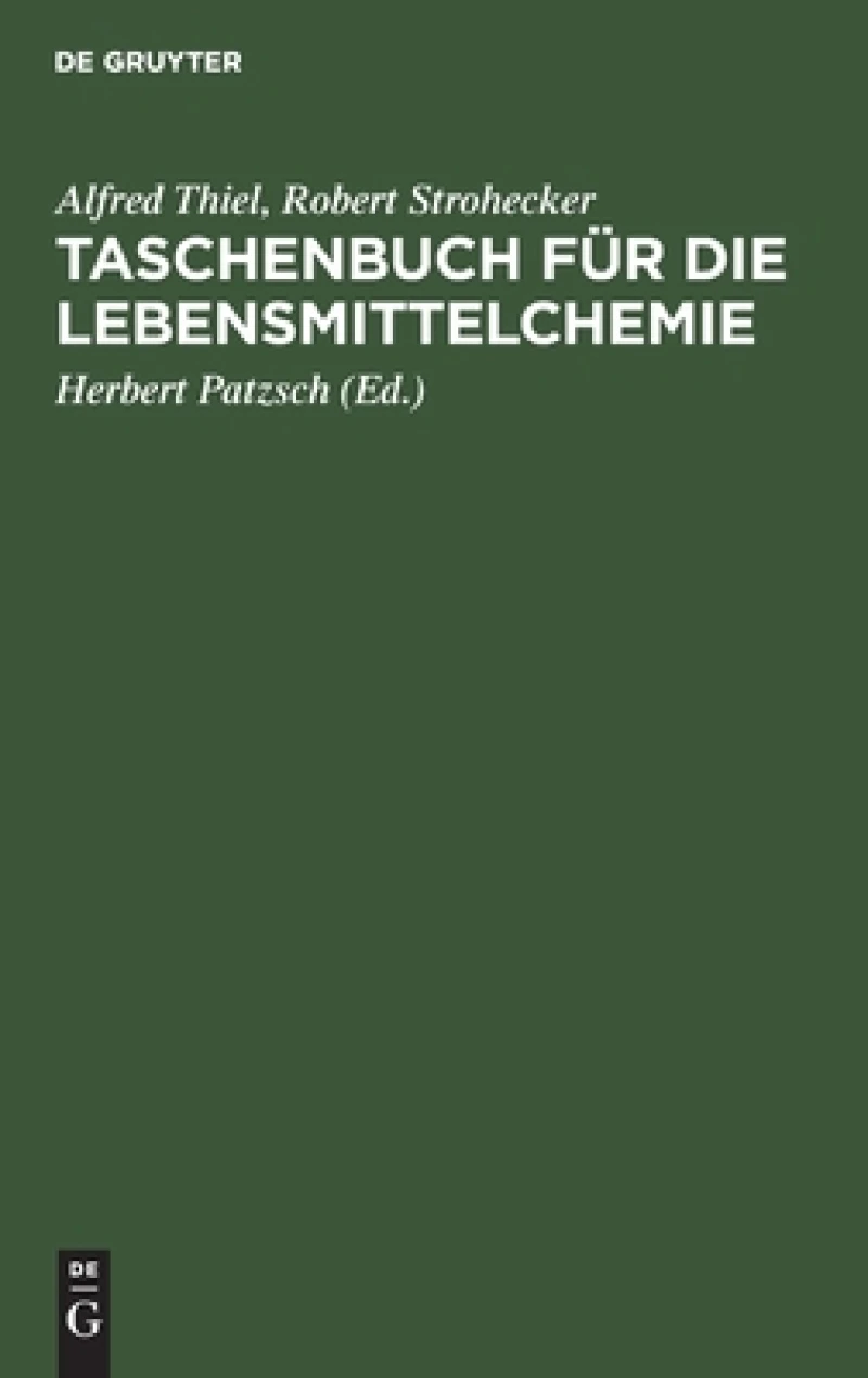 Taschenbuch Für Die Lebensmittelchemie