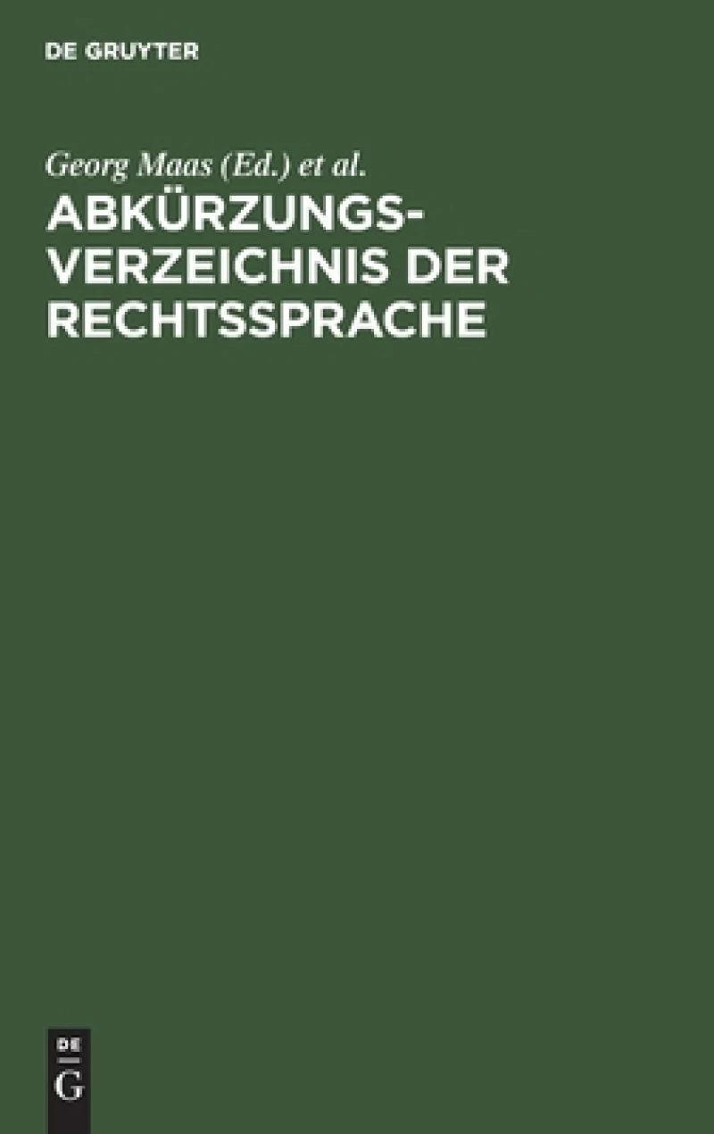 Abkürzungsverzeichnis der Rechtssprache